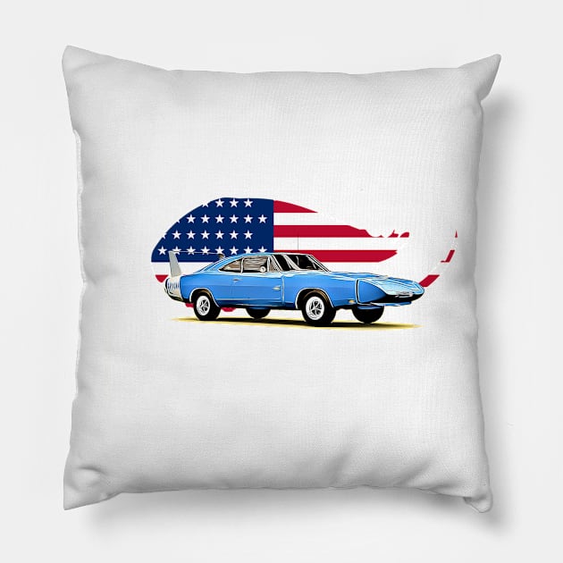 Roadrunner USA Print Pillow by Auto-Prints