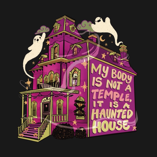 My body is a Haunted House by Liberal Jane Illustration