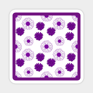 Purple Daisies Pattern Magnet