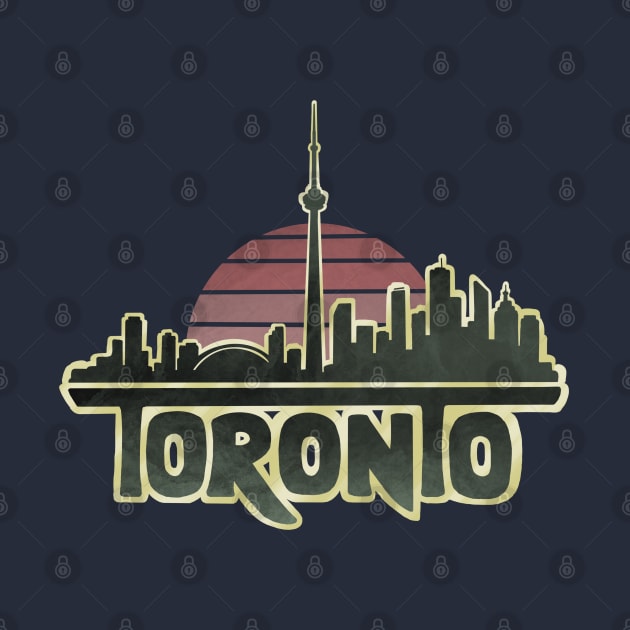 Retro Toronto Skyline by Tanimator