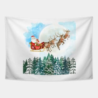 Santa’s Night to Ride Tapestry