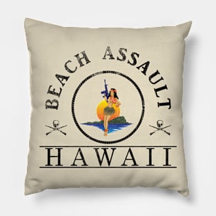 Beach Assault Hawaii Pillow