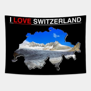 I Love Switzerland Rhone Glacier Tapestry