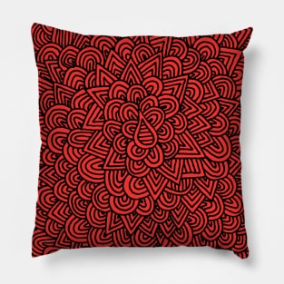 Teardrop on red Pillow