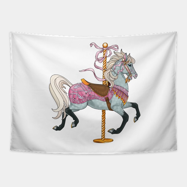 Carousel Horse Tapestry by Hareguizer