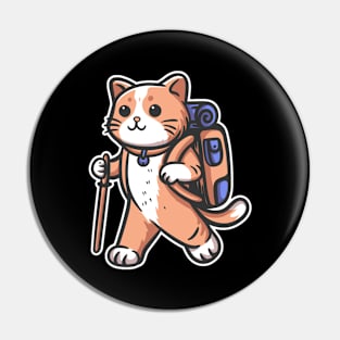 Hiking Cat Pin