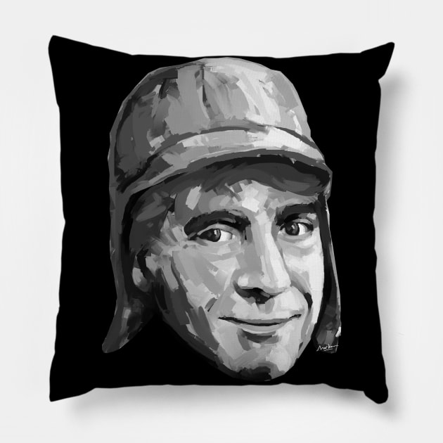 Black and white Chavo Pillow by mailsoncello