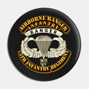 Airborne Badge - Ranger - 75th Infantry Pin