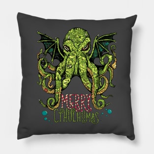 Merry Cthulhumas - Christmas Cthulhu Lovecraft Pillow