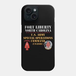 Fort Liberty North Carolina - US Army Special Operations Command (USASOC) - SSI - DUI X 300 Phone Case