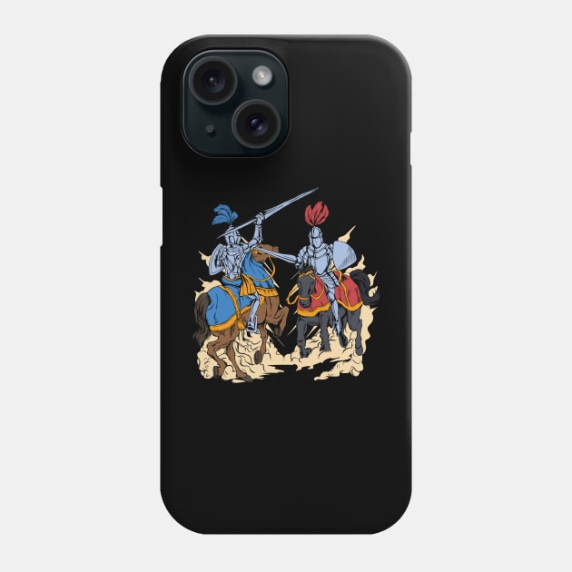 Medieval competition on horses - jousting Phone Case by Modern Medieval Design