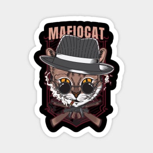 funny mafia cat Magnet