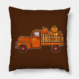 Pickup A Pumpkin! (Orange Version) Pillow