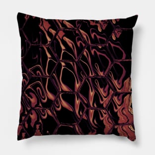 Flames Beehive Honeycomb Abstract Pillow