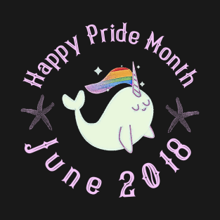 LGBT Pride Month TShirt Rainbow Unicorn Narwhal T-Shirt