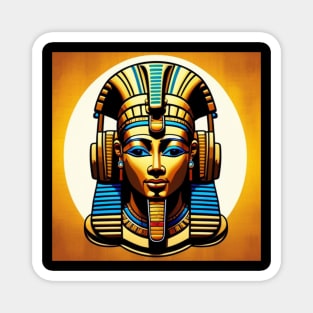 Golden Egyptian Music Pharaoh Magnet