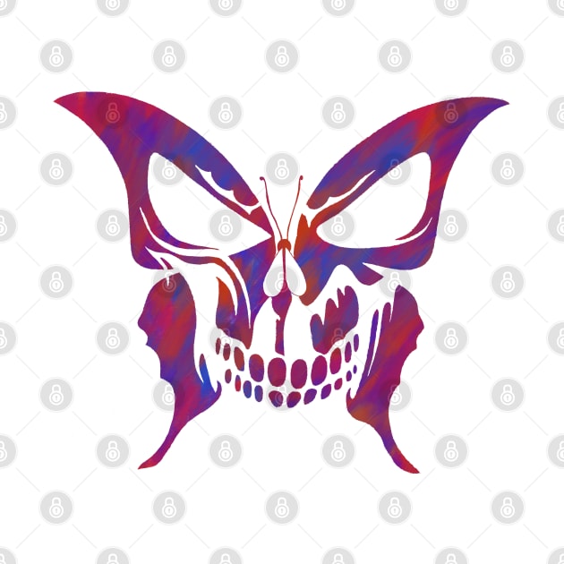 Skull in Butterfly by Unalome_Designs