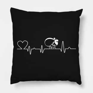 Santa in Heartbeat Pillow