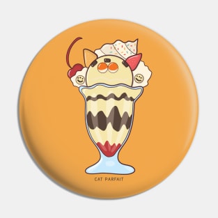 Cute cat parfait ice cream illustration drawing Pin