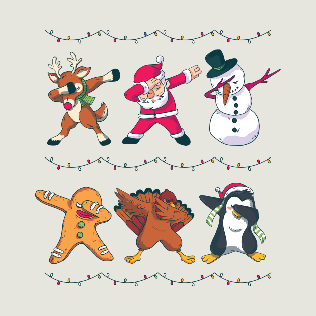 Dabbing Holiday Characters | Santa Rudolph Frosty Christmas by SLAG_Creative