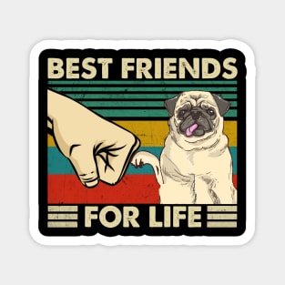 Snuggle Squad Pug Love, Best Friends For Life Dog Shirt Magnet