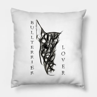 Fractal Bull Terrier Lover Pillow