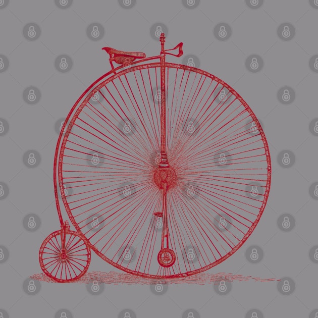 Penny-farthing - red by chronicledesignlab