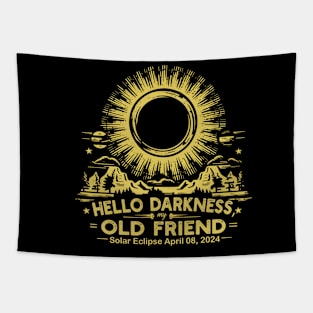 Hello Darkness, My Old Friend Solar Eclipse April 08, 2024 Tapestry