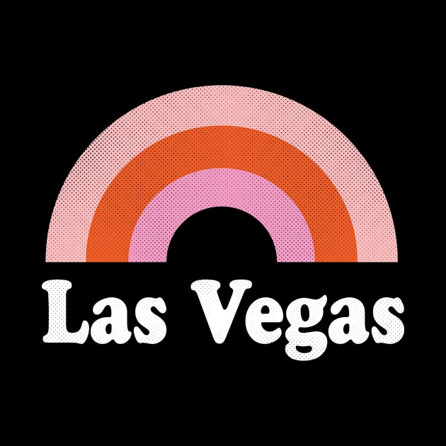 Las Vegas, Nevada - NV Retro Rainbow and Text by thepatriotshop