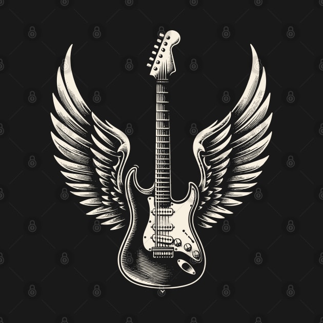 winged guitar by Yopi