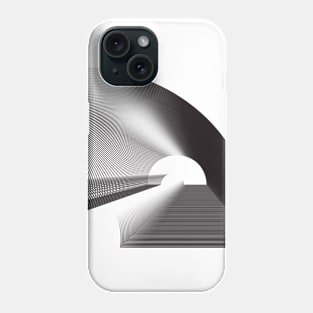 Geometric minimal lineart black Phone Case