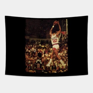 Larry Nance Getting His Head At The Rim For The Phoenix Suns In The 1980s Tapestry