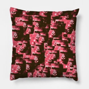 Red and black ape animal pattern Pillow