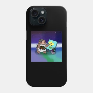 Painter Sloth - Starry Background Phone Case