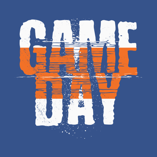 Orange and Blue Gameday // Grunge Vintage Football Game Day by SLAG_Creative