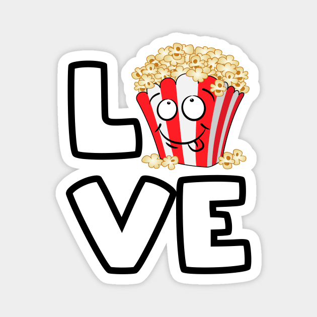 Love Popcorn Magnet by teeleoshirts