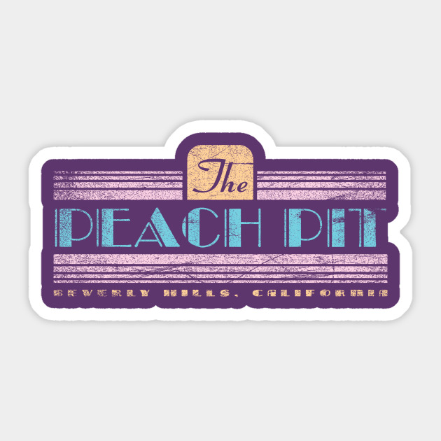 The Peach Pit Beverly Hills Sticker Teepublic Uk