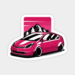 Red Prius Classic Widebody JDM Magnet