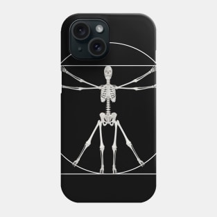 human skeleton Vitruvian Phone Case