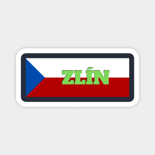 Zlín City in Czech Republic Flag Magnet