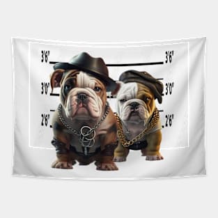 Bulldog Usual Suspect Father & Son Tapestry