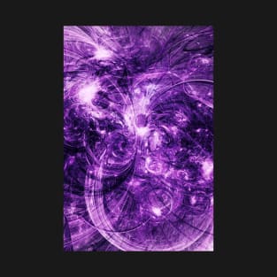 Dark Magic Burst, Purple Abstract. T-Shirt