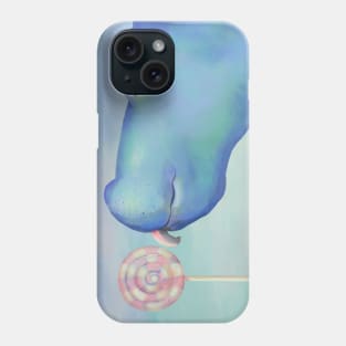 Blue hippopotamus Phone Case