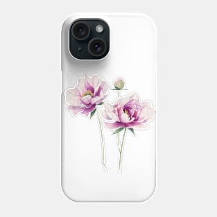 Pink peonies Phone Case