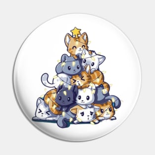 Christmas tree with cats Pin