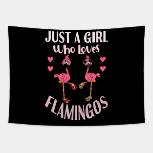 Just A Girl Who Loves Flamingo Tapestry