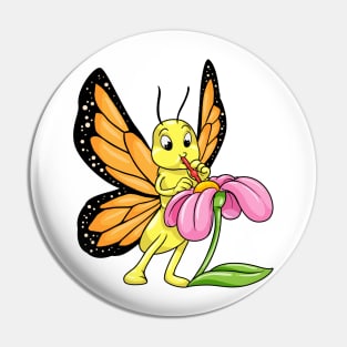 Butterfly drinks Nectar Pin