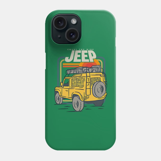 Retro Jeep Phone Case by BeeFest