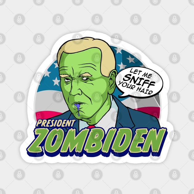 Zombie Biden Halloween Shirt Anti-Biden ZOMBIDEN Magnet by CultTees