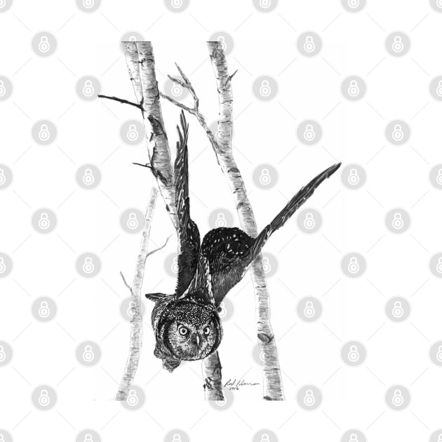 Owl Flight through the Trees Mug,coffee mug,t-shirt,sticker,tote,bag,apparel,magnet,pin,hoodie,pillow by All Thumbs